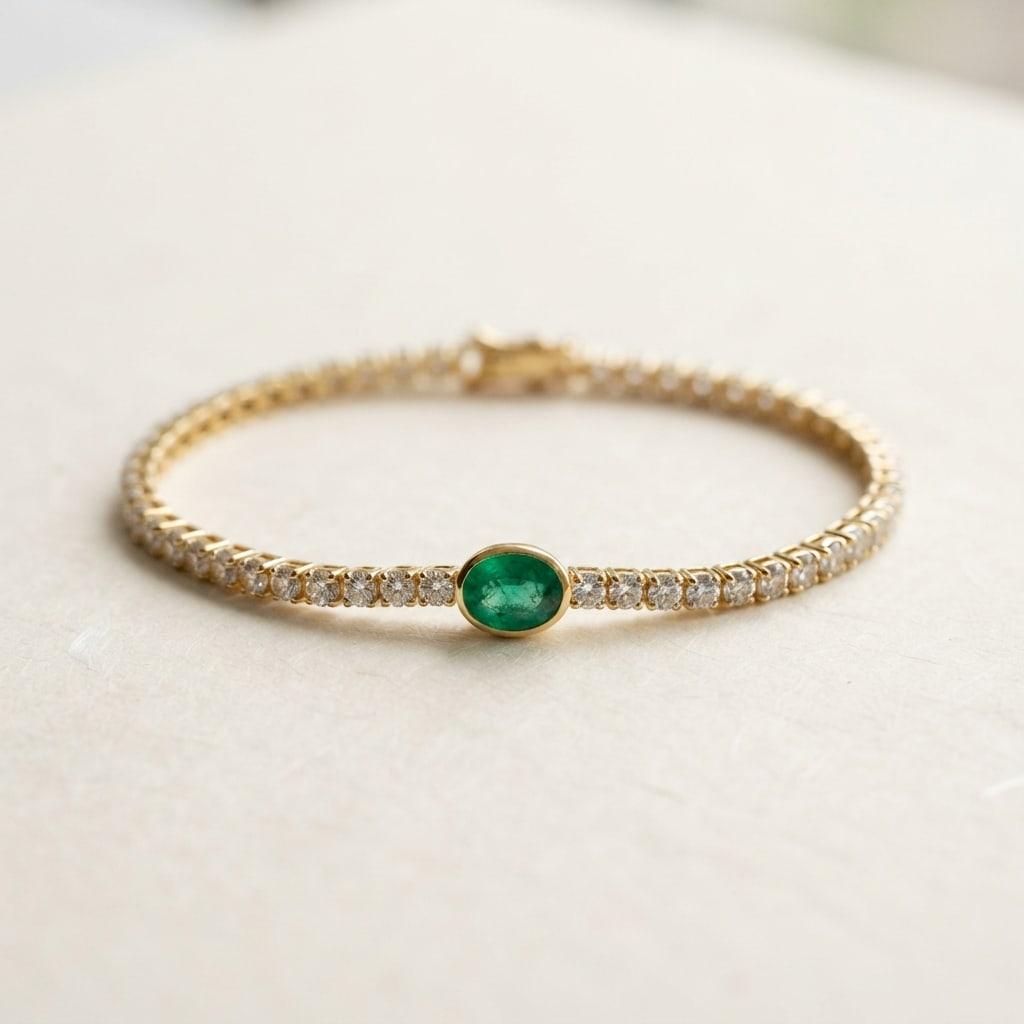 Acento Emerald Station Bracelet