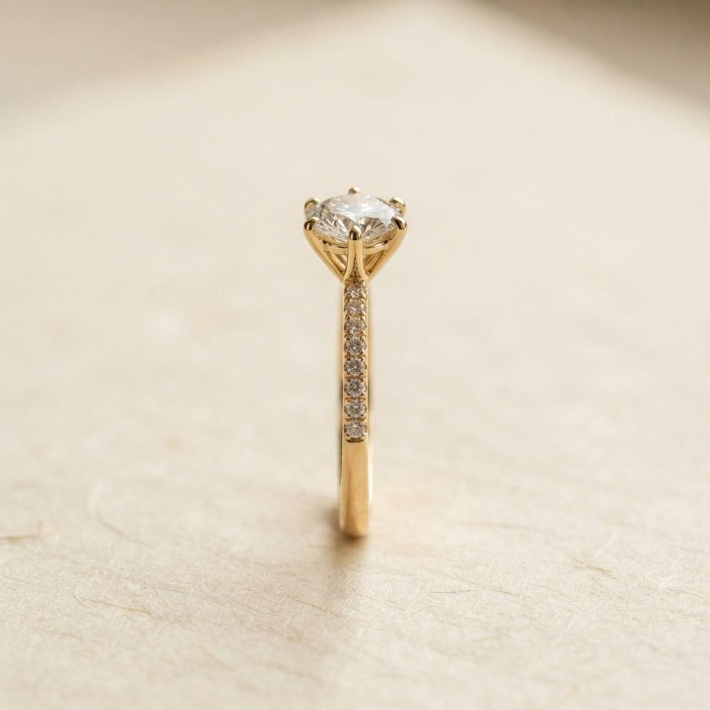 Brisa Pavé Solitaire Ring