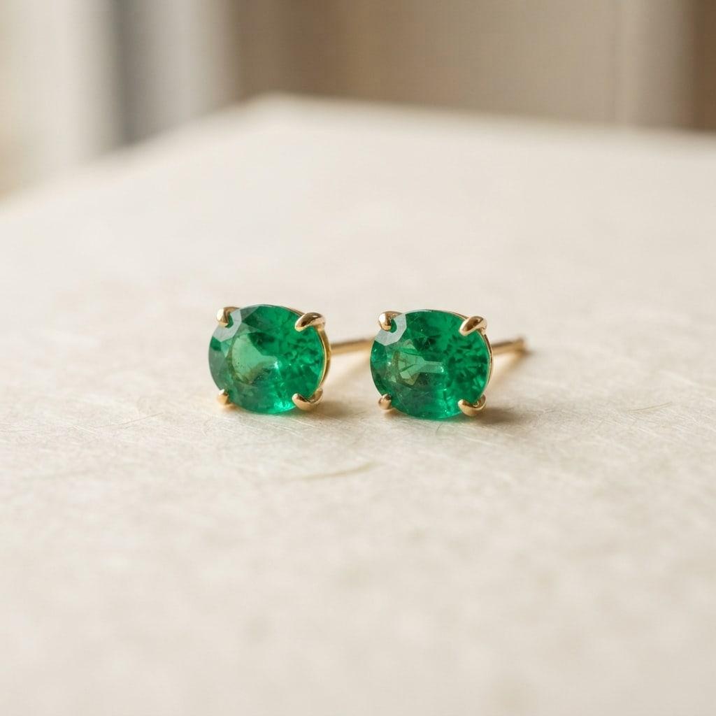 Brote Emerald Studs