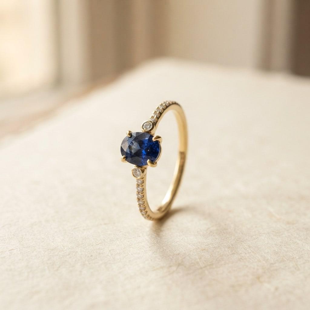 Índigo Sapphire Ring