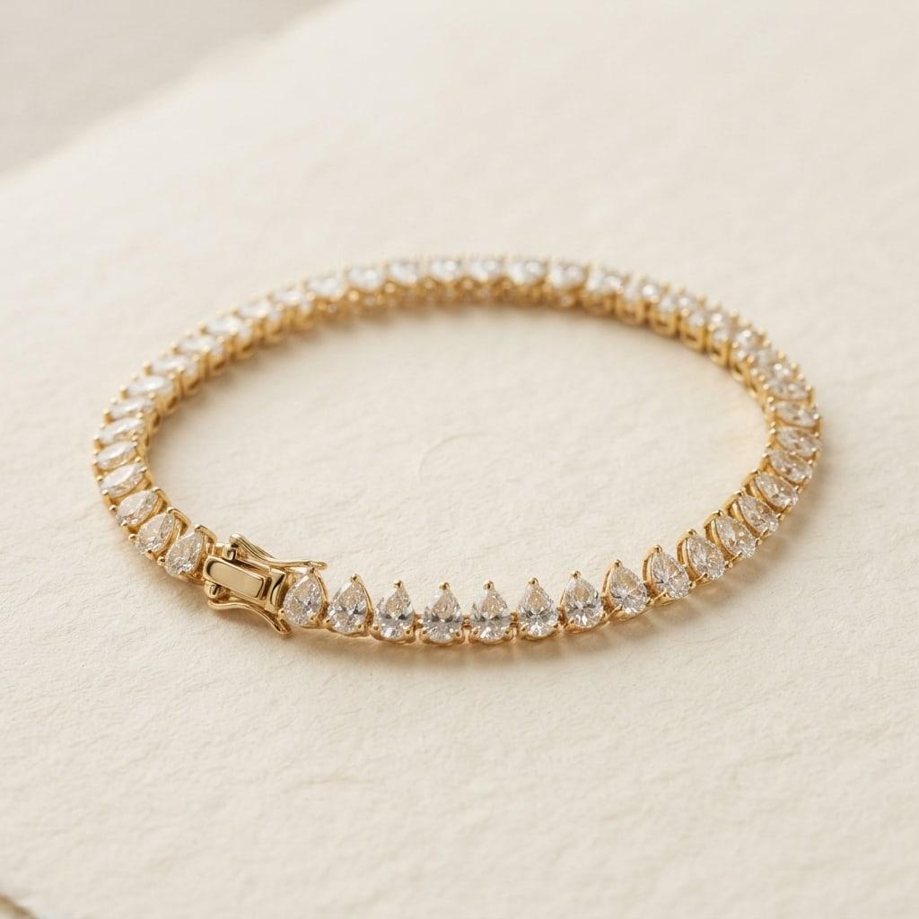 Lágrima Pear Tennis Bracelet