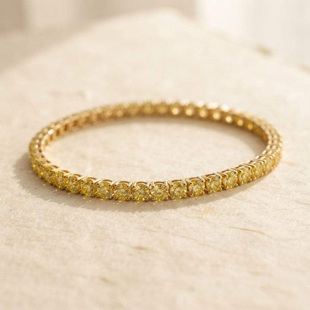 Trigo Yellow Diamond Tennis Bracelet